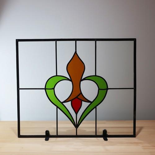 ステンドグラス（アンティーク風・装飾ガラス・シンプル・小さい） INK-Sglass8