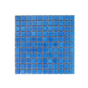 モザイクタイル 25角 DIY 陶器 裏ネット張り 青色 ブルー 11枚セット(約1m2) | 品番INK-YD2542｜ink-co