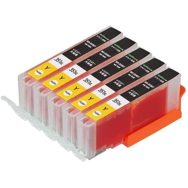 キヤノン インク BCI-351 XLY イエロー 5本セット 大容量 bci351 bci350 ...