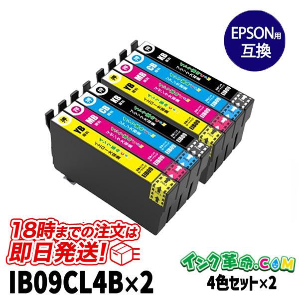 IB09CL4B 大容量 顔料4色セット×2 エプソン用 プリンターインク EPSON IB09 シ...
