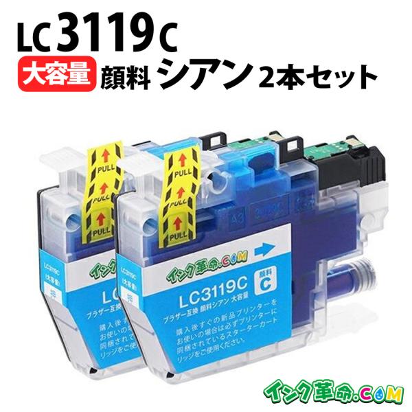 LC3119C 顔料 (大容量シアン×2パック) 互換インクカートリッジ ブラザー用 brother...