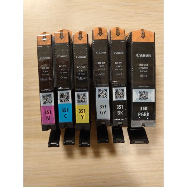 キヤノン 純正 インクカートリッジ  Canon BCI-351+350/6MP　6色パック　標準タ...