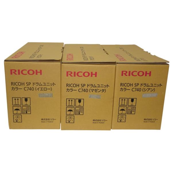 【純正品】リコー ドラムユニット RICOH SP C740 カラー 1箱（シアン|マゼンタ|イエロ...