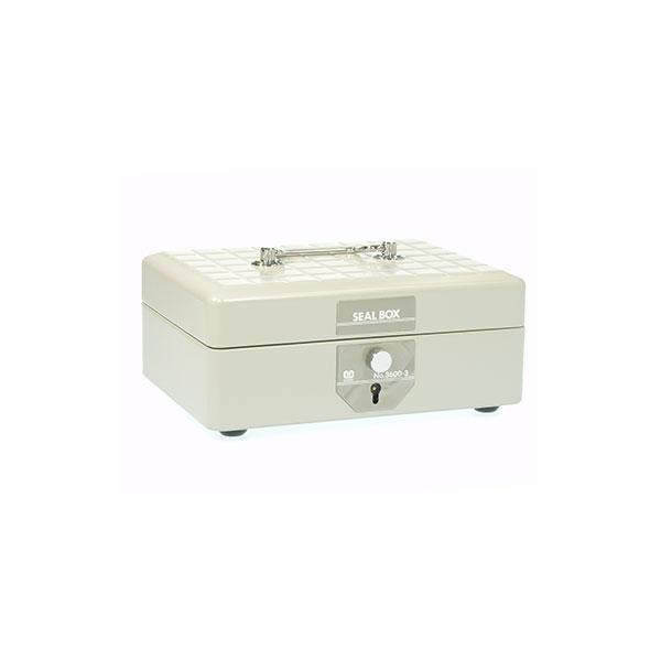 サンビースチール印箱・中型（科目印80本収納可／外寸：196x156x96mm／内寸：170x123...