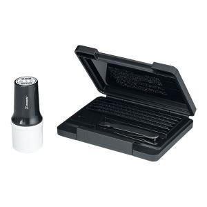 シャチハタ・タートスタンパー丸型20号日付差替印・略西暦表示・印面直径20mm(別注品・Aタイプ)(Shachihata・Xstamper・XQTD-20CSN・XQTR-20／Y-70N)