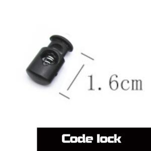 コードロック ブラック １個 口ひもなどを簡易的にロックできます (A50)