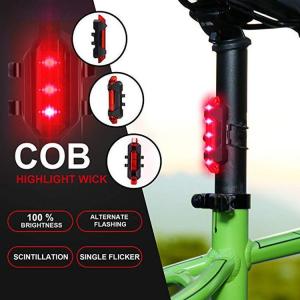 自転車 テールライト COB LED レッド 自転車 ロードバイク テールランプ｜inkhonpo