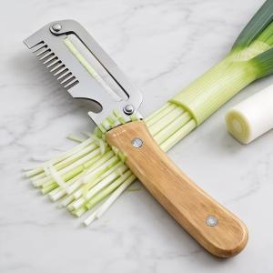 3in1 ねぎスライサー 手動ネギスライサー 家庭レストランでの料理準備に便利な実用的な小型ツール 多機能ピーラー 様々な野菜や