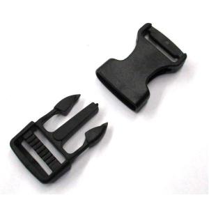 サイドリリースバックル (黒) 20mmテープ用 1個(IZ84)