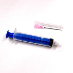 洗浄液 注入用 注射器 カラーシリンジ(シアン） 10ml セット
