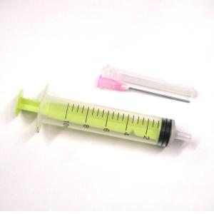 洗浄液 注入用 注射器 カラーシリンジ(イエロー） 10ml