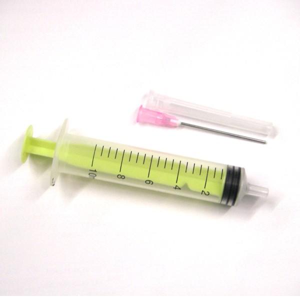 洗浄液 注入用 注射器 カラーシリンジ(イエロー） 10ml セット 計量注入器 プラモデル製作 工...