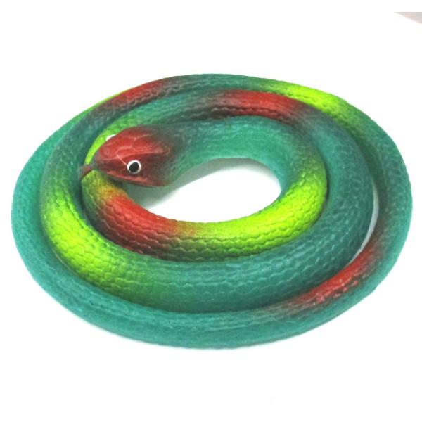 いたずらグッズ へび 蛇 ヘビ おもちゃ ゴム製 80cm 鳥対策 猿対策 (緑 裏白)(IT12)