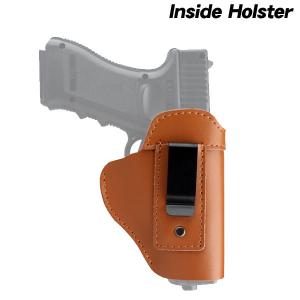 インサイドホルスター PUレザー 右きき用ブラウン ライトタイプ
