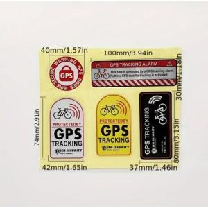 自転車 バイク 車用 防水 盗難防止ステッカー - GPSトラッキング警告ステッカー セット