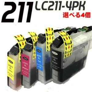 ブラザー プリンターインク インクカートリッジ LC211-4PK 4色パック 選べる4個 プリンターインク｜inkhonpo