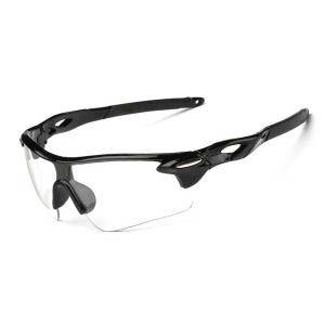 サングラス ポリカーボネートフレーム ブラック/レッドテンプル/クリア