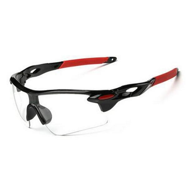 サングラス ポリカーボネートフレーム ブラック/レッドテンプル/クリアレンズ スポーツサングラス  ...