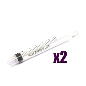 3ml x2本 (ニードルなし) 計量用 注入用 注射器 シリンジ