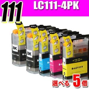 LC111-4PK 選べる5個  ブラック顔料  インクカートリッジ 互換 プリンターインク ブラザー｜inkhonpo