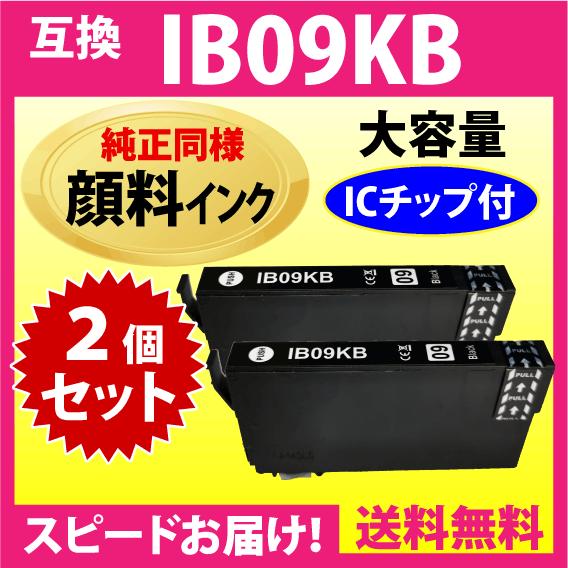 IB09KB ブラック〔純正同様 顔料インク〕2個セット IB09KAの大容量 エプソン 互換インク...