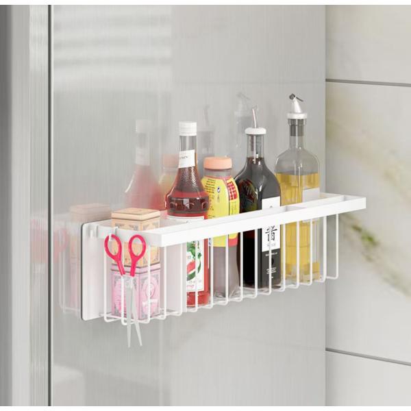 冷蔵庫横マグネットワイド 収納バスケット ホワイト ブラック タワー バスケット 小物入れ