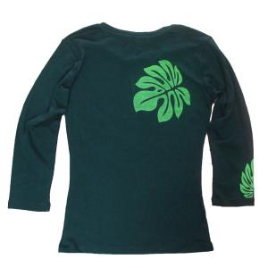 七分袖 Tシャツ モンステラ ベーシック柄 フ...の詳細画像3
