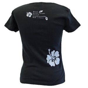 Tシャツ 半袖 レディース ハイビスカス柄 S...の詳細画像1