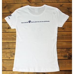 Tシャツ 半袖 レディース Wヤシ柄 S M ...の詳細画像3