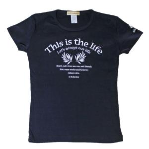 Tシャツ 半袖 レディース Wヤシ柄 S M ...の詳細画像5