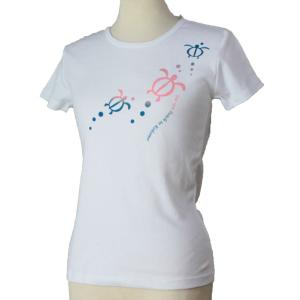 Tシャツ ホヌ柄 サーモンピンクグラデ レディ...の詳細画像1