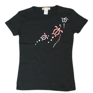 Tシャツ ホヌ柄 サーモンピンクグラデ レディ...の詳細画像5