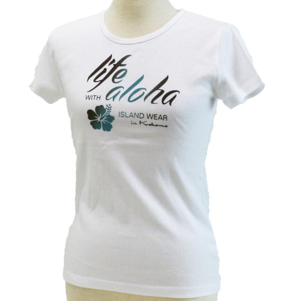 Life Aloha柄　レディースTシャツ　半袖 S M L XL カジュアル ハワイ フラダンス ...