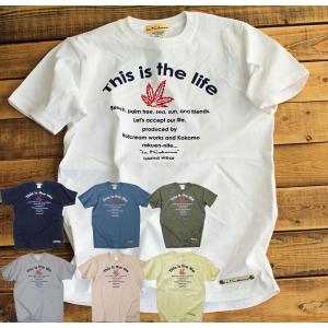Tシャツ 半袖 メンズ This is the life  Ｔシャツ  ロゴ　アメカジ ブランド サーフ メンズ