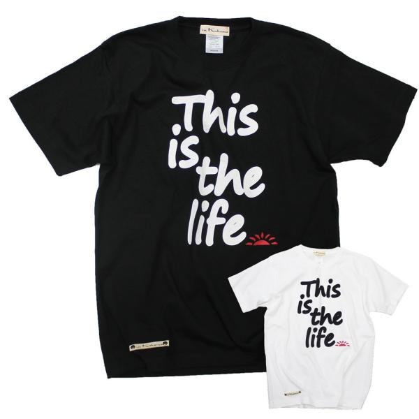 Tシャツ 半袖 メンズ フリーハンドロゴ柄 This is太陽　ブランド