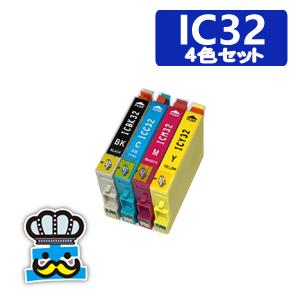 IC32 プリンターインク エプソン 4色セット互換インク IC4CL32 EPSON 対応プリンタ PM-A750 PM-D600 PM-A700｜inkoukoku