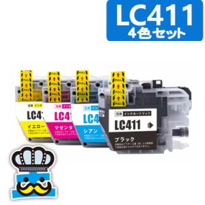 ブラザー LC411 プリンターインク ４色セット 互換インク brother DCP-J526N ...
