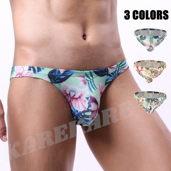 新商品入荷！　ビキニ ストレッチ プリント柄 南国 花 シャープ ローライズ セミハーフバック セク...