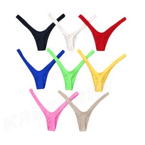 新商品入荷！ レディース Ｔバック Ｖ字 ストレッチ 光沢 ハイレグ ローライズ シャープ セクシー キュート 通気 パンティ 女性 下着