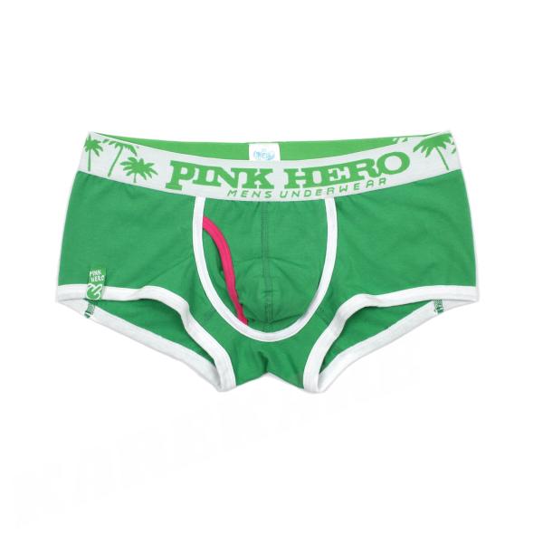 PINK HERO/ピンクヒーロー ボクサー ３色 イラスト 別色パイピング ビッグロゴ ストレッチ...