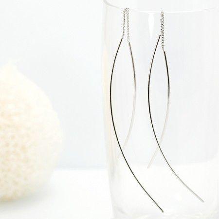 ストリームラインホワイト ピアス アメリカンタイプ 14金ホワイトゴールド K14WG