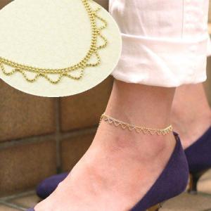 レディース アンクレット 18金イエローゴールド K18YG : イノセント