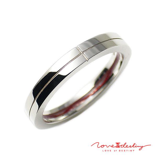 LOVE of DESTINY 赤い糸 メンズ リング シルバー950 SV950 LOD-004