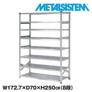 メタルシステム8段（奥行70cm）W1727xH2500 METALSISTEM メタルシェルフ インダストリアル スチールラック メーカー直輸入品