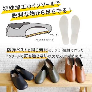 釘も通さない頑丈なインソールが入ったスリッパ ...の詳細画像1