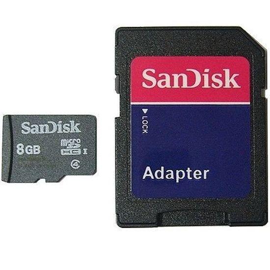 SanDisk microSDカード マイクロSDHC 8GB SDアダプタ付 Class4 UHS...