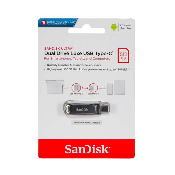 2枚以上がお買い得 SanDisk USBメモリ 512GB USB3.0 Type-C/Type-...