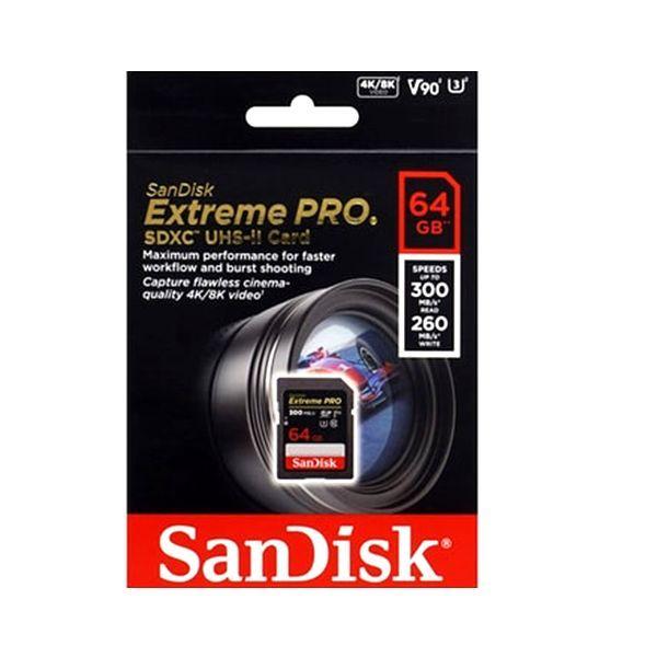 2枚以上がお買い得 SanDisk SDカード SDXC 64GB UHS-II U3 300MB/...