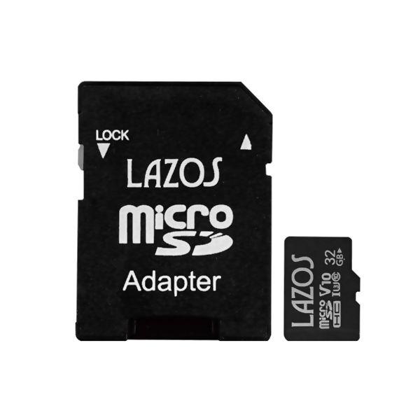 2枚以上がお買い得 LAZOS マイクロSDカード SDHC 32GB 高耐久 class10 U3...