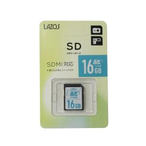 2枚以上がお買い得 LAZOS SDカード SDHC 16GB クラス10 UHS-1 L-B16SDH10-U1｜innovate